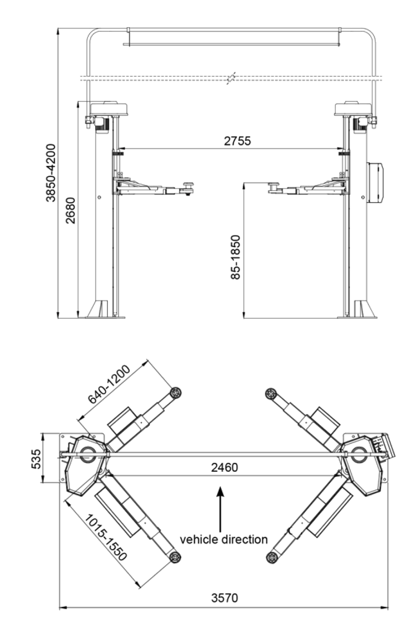 Dama HDM4.0EM 2 Post Lift