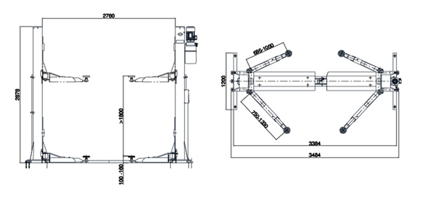 Dama HDM4.0T/1 2 Post Lift