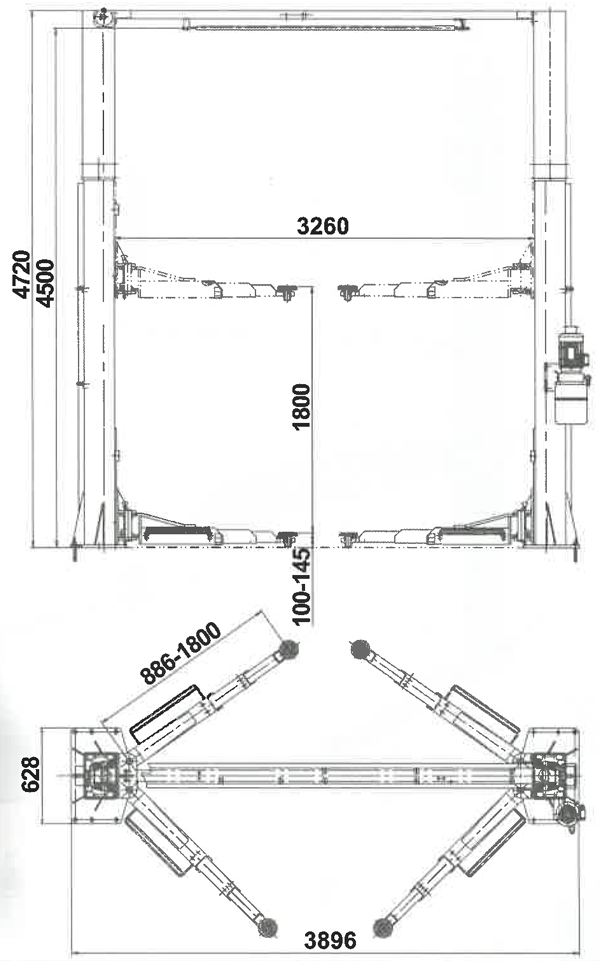 Dama HDM5.0T/SBH 2 Post Lift