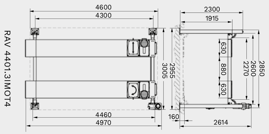 Dama HDM5.4700 4 Post Lift