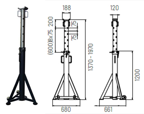 Dama DA2126 Ratchet 3T Axle Stands